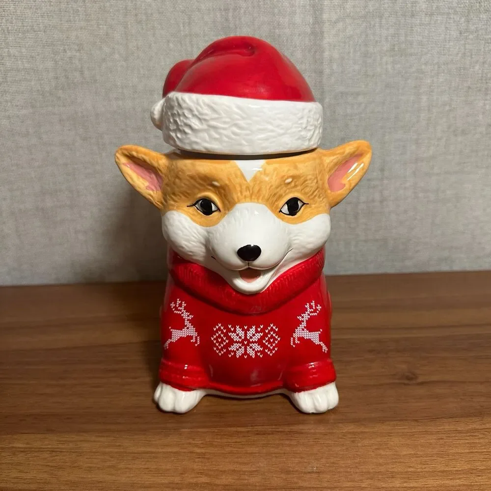 Holiday Sweater Corgi Candle Set